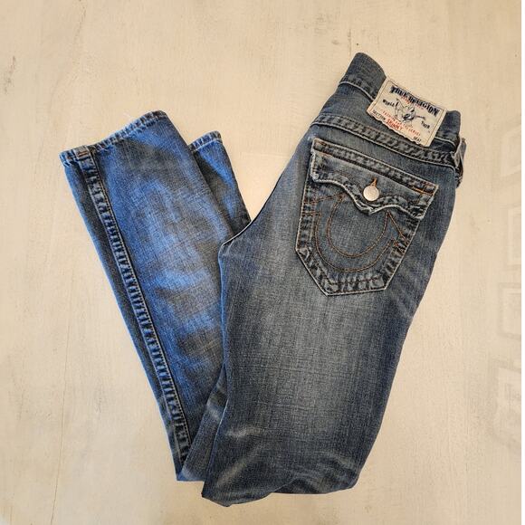 True Religion Men's Denim Skinny Jean SZ 32 Flap Pockets Hip Hop - Picture 1 of 10